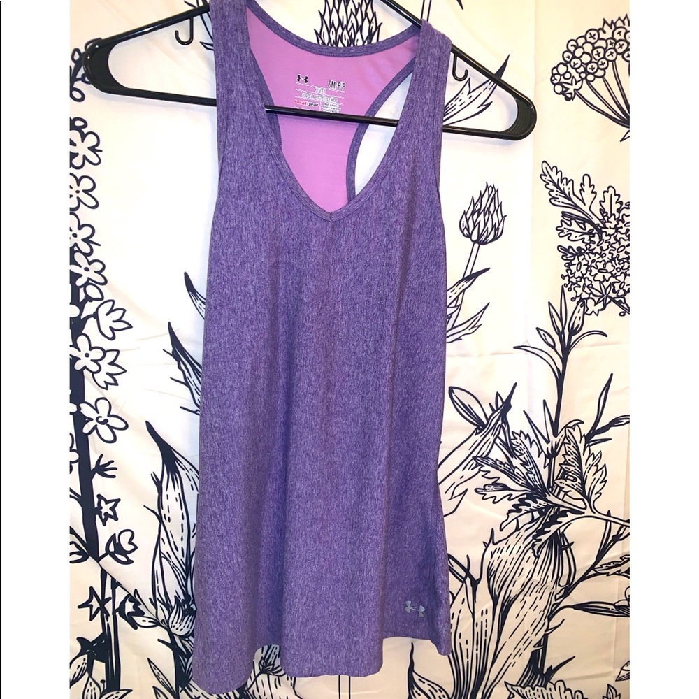 Under Armour activewear tank top fitted purple S